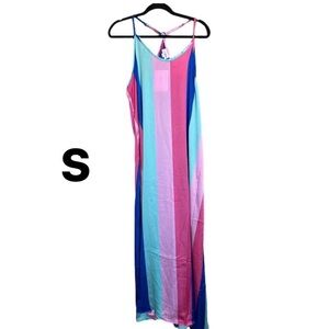 Endless- Colorful Striped Maxi Dress